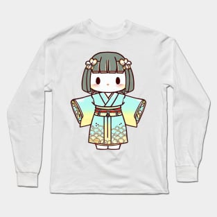 Kokeshi Japanese Doll Long Sleeve T-Shirt